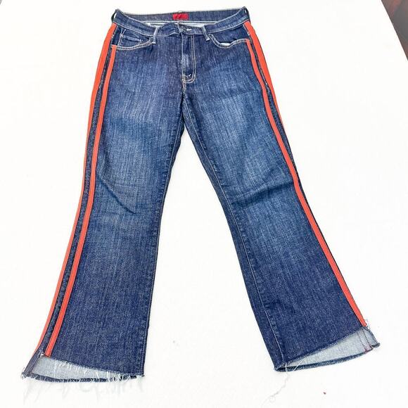 Mother Insider Crop Step Fray Speed Racer Dark Wash Denim Jeans SIze 29 - Picture 2 of 10